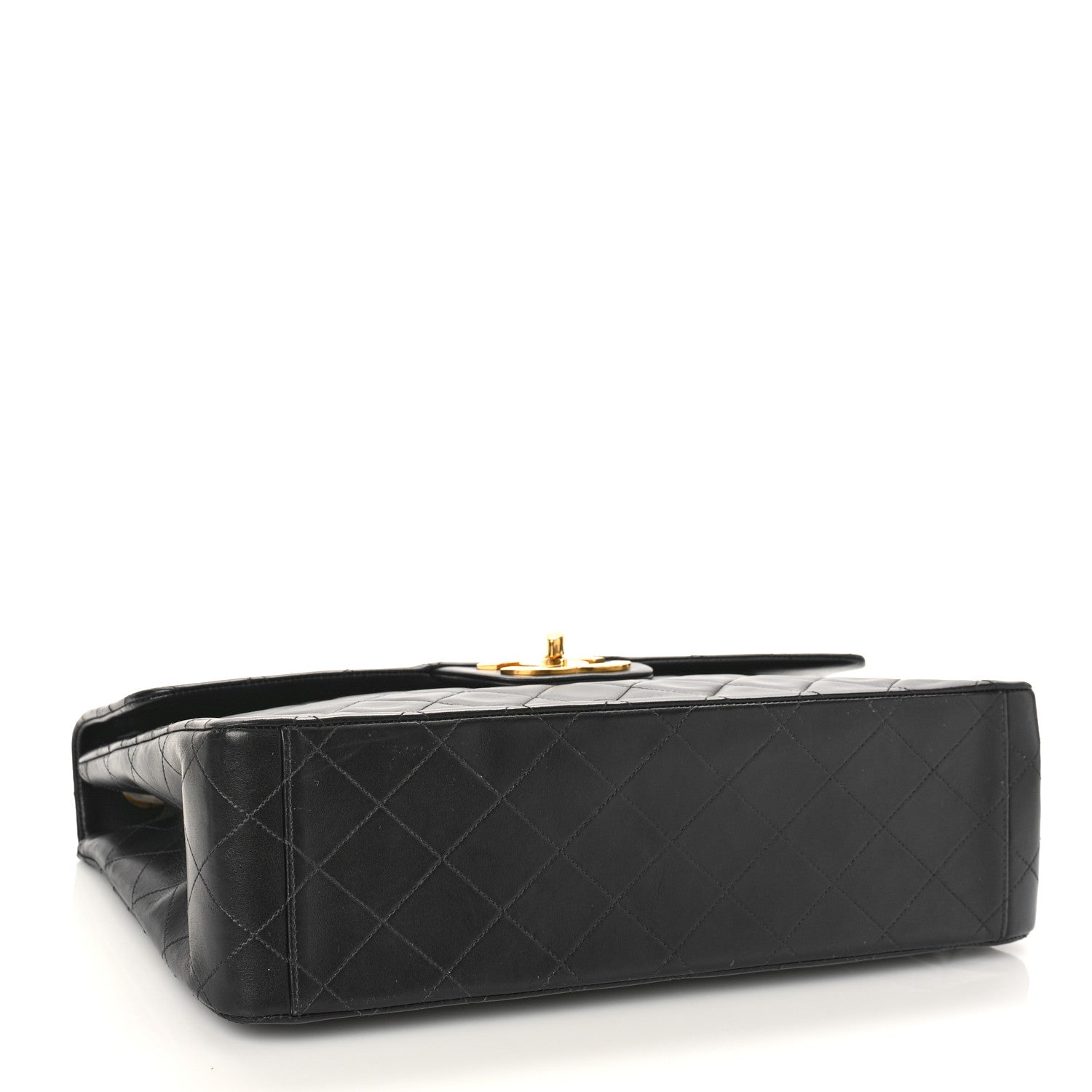 Chanel Lambskin Quilted XL Jumbo Single Flap Black 4 of 10