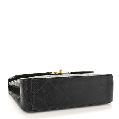 Chanel Lambskin Quilted XL Jumbo Single Flap Black 4 of 10