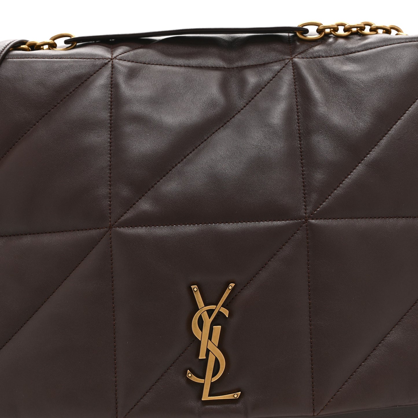Lambskin Matelasse Monogram Large Jamie 4.3 Dark Sweet Chocolate