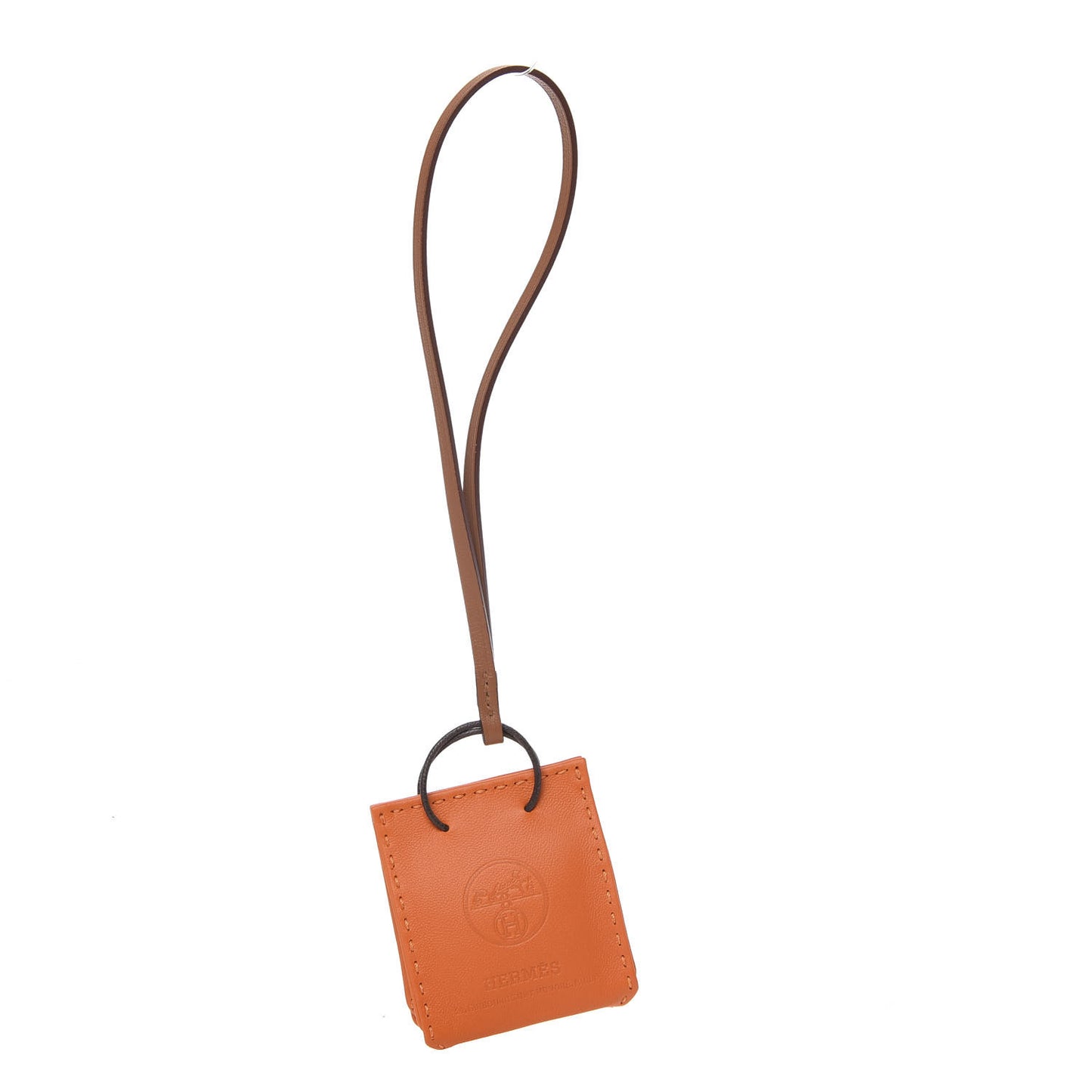 Milo Lambskin Swift Shopping Bag Charm Feu Gold