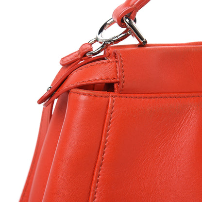 Fendi Nappa Mini Peekaboo Iconic Satchel Papavero 17 of 18