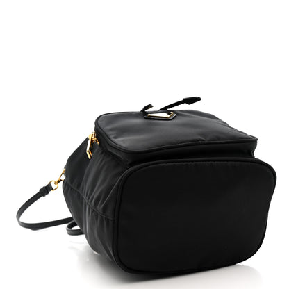 Prada Saffiano Tessuto Nylon Mini Bucket Crossbody Bag Black 4 of 9