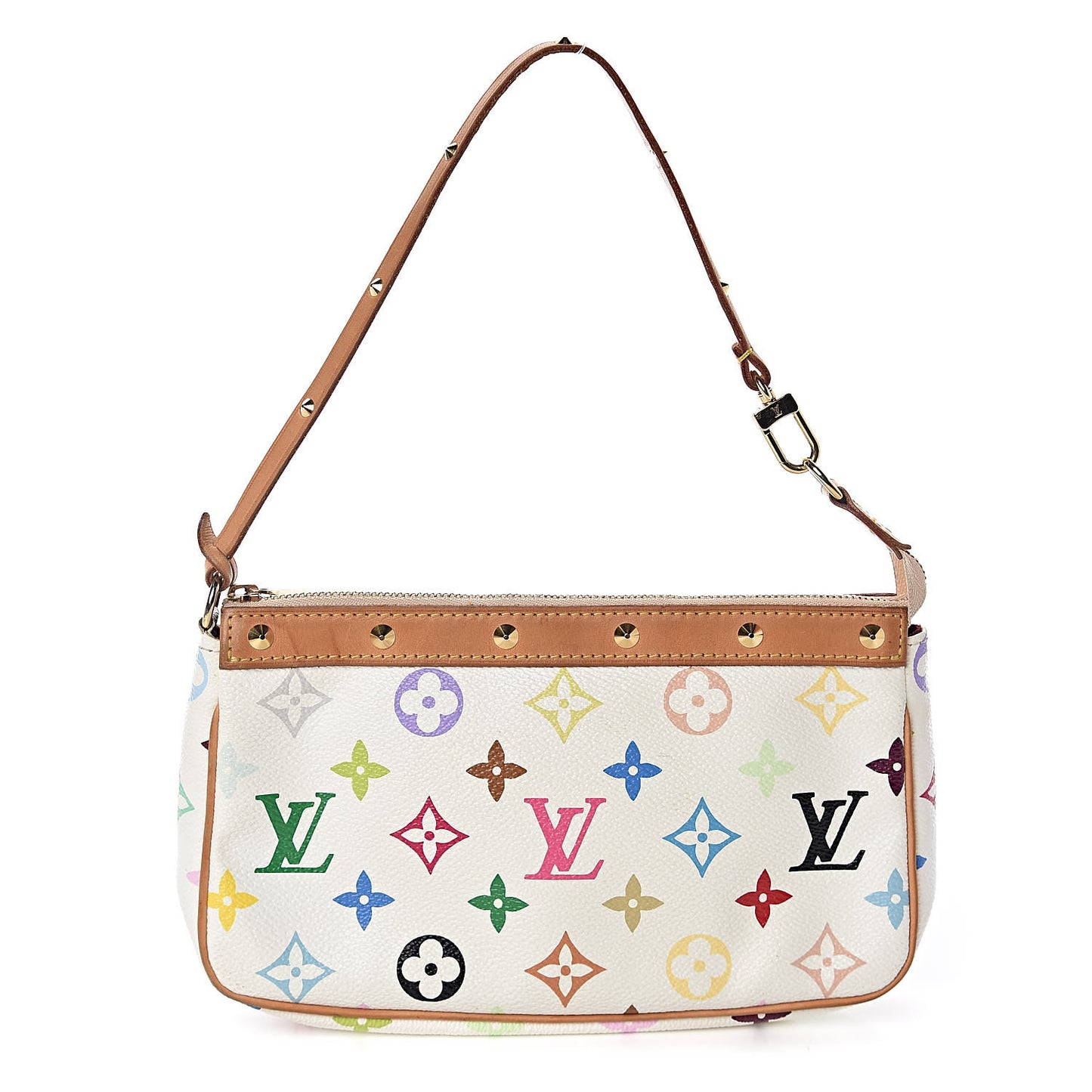Monogram Multicolor Pochette Accessories White