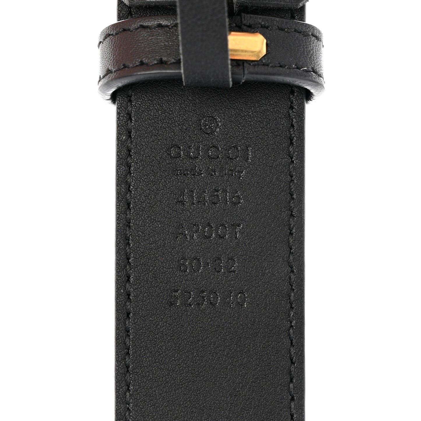 Calfskin Double G 30mm Belt 80 32 Black