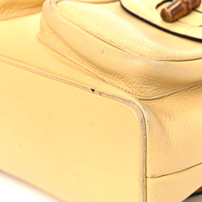 Gucci Calfskin Bamboo Medium Backpack Yellow 6 of 21