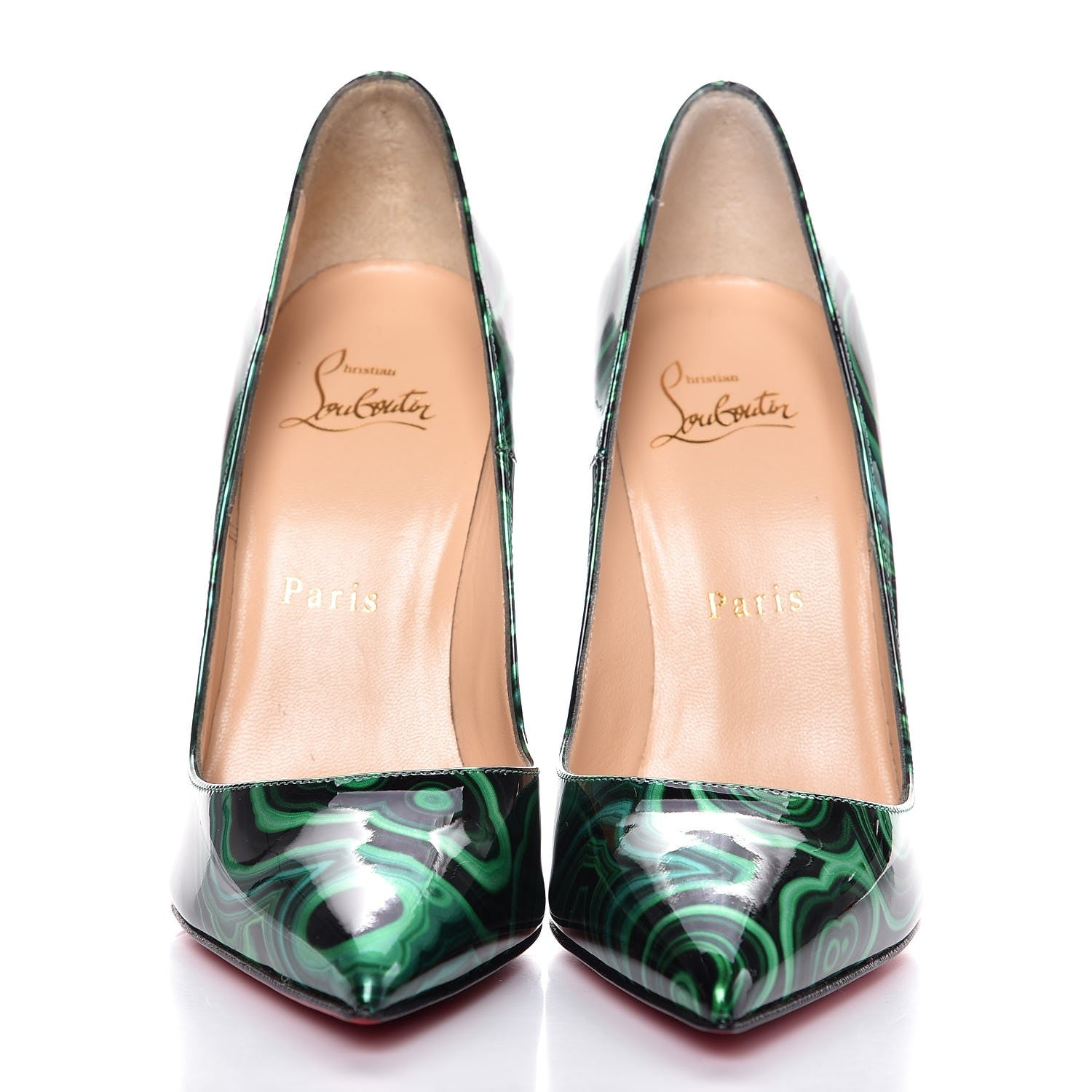 Christian Louboutin Patent Malachite So Kate 120 Pumps 36 Vert 2 of 9