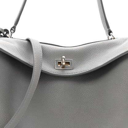 Balenciaga Grained Calfskin Small Rodeo Top Handle Handbag Grey 8 of 12