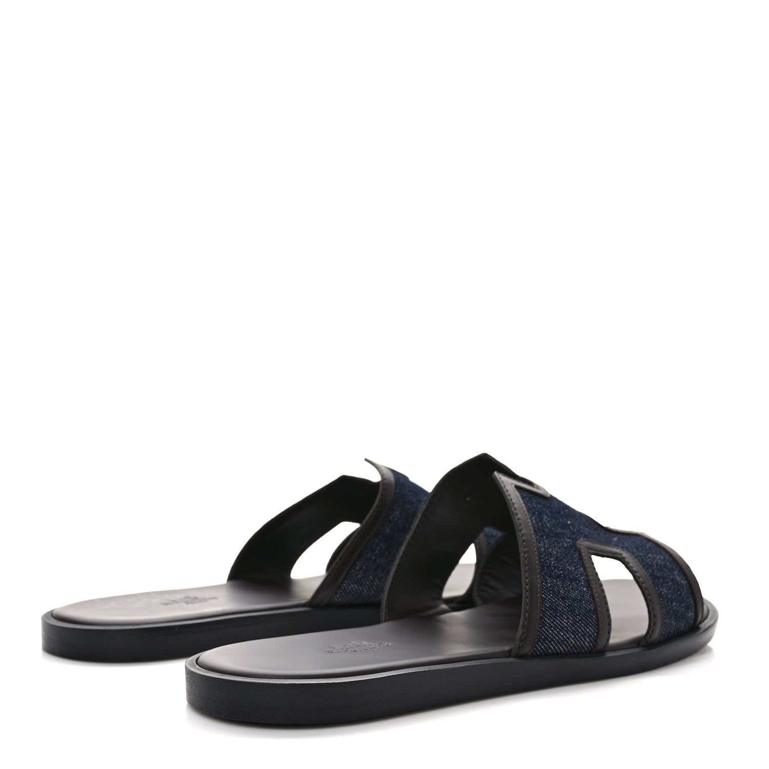 Hermes Denim Calfskin Mens Izmir Sandals 42 Bleu Brut 4 of 7