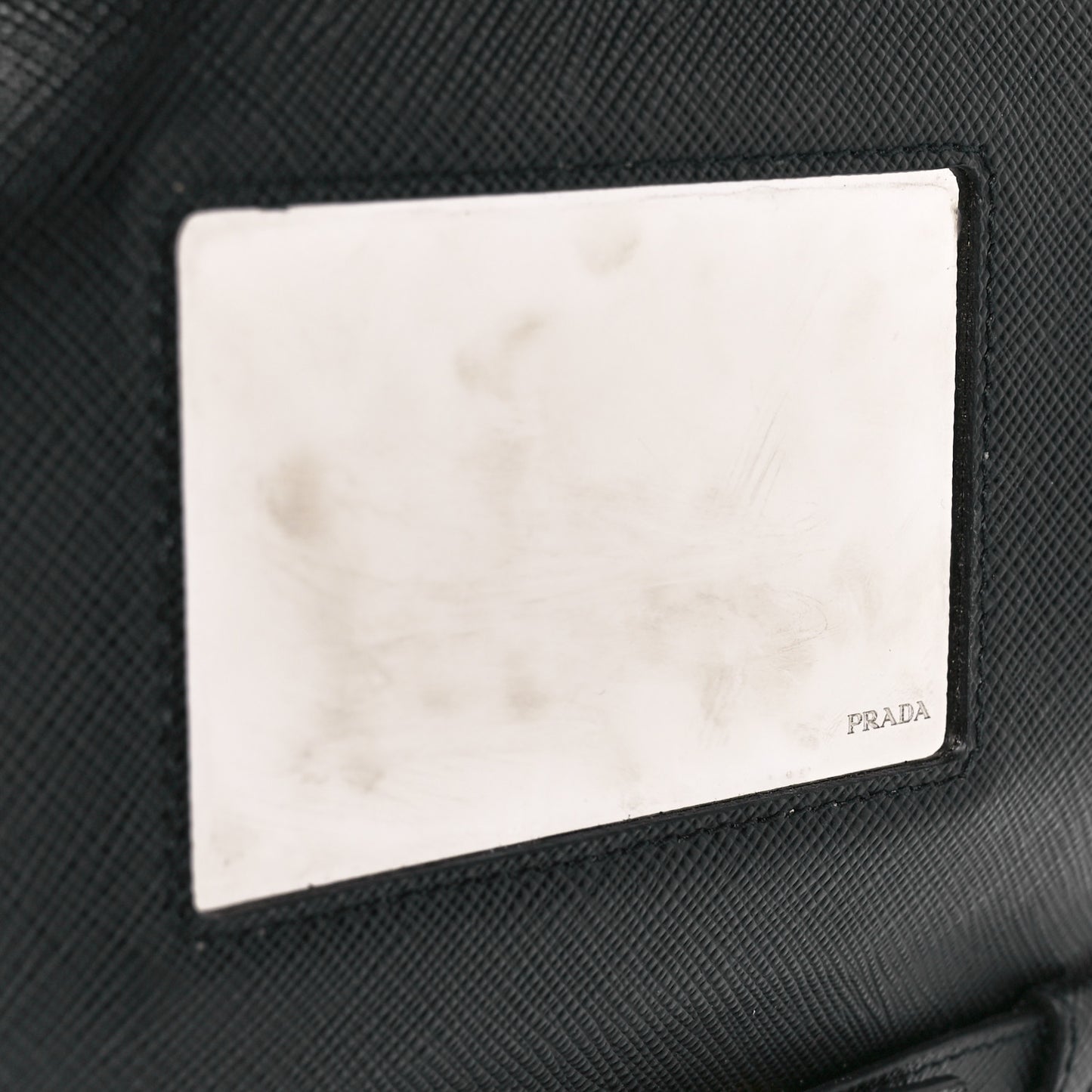 Saffiano Lux Chain Wallet Black