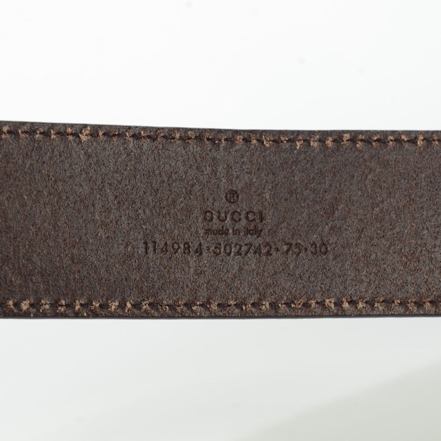 Calfskin Interlocking G Belt 75 30 Dark Brown