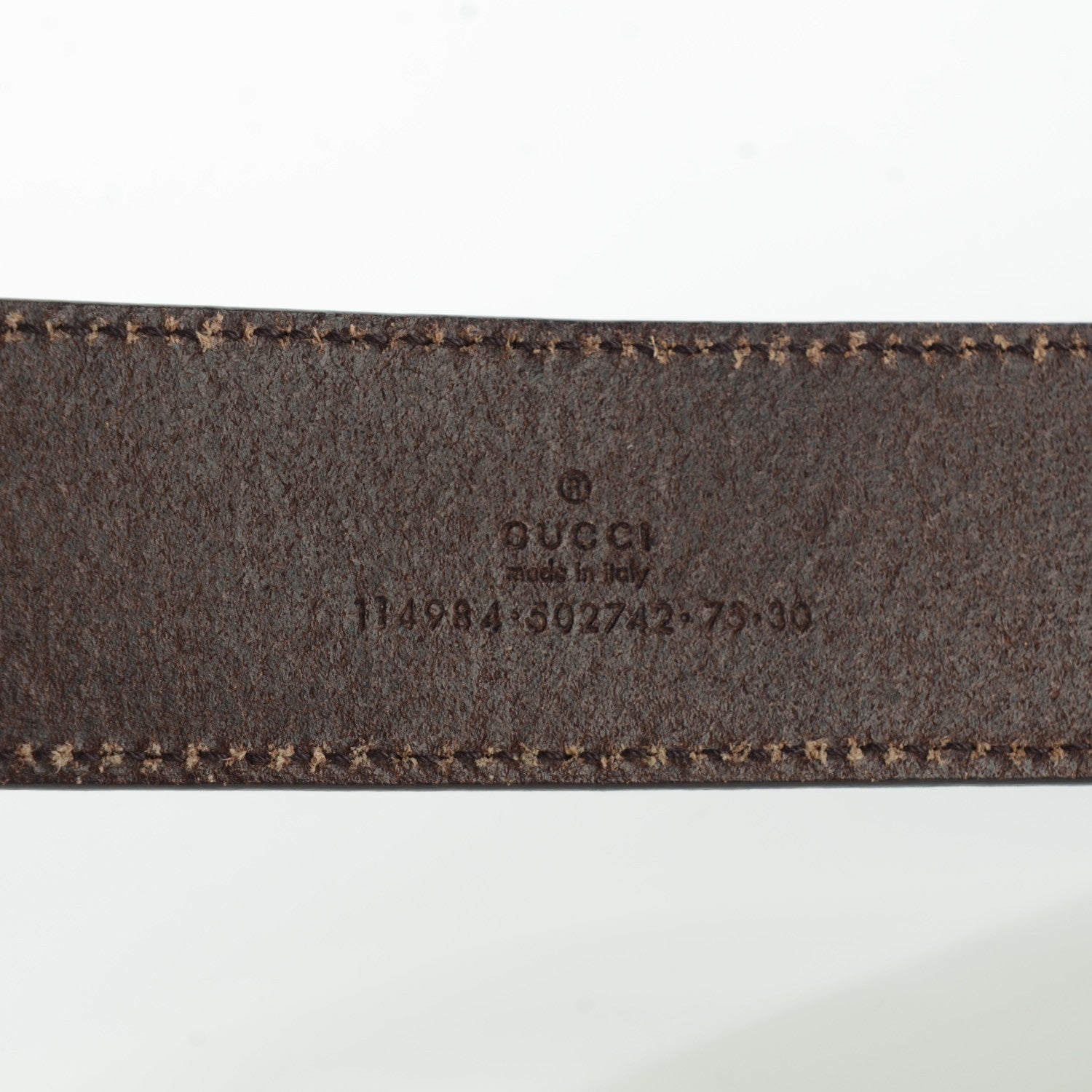 Gucci Calfskin Interlocking G Belt 75 30 Dark Brown 5 of 8