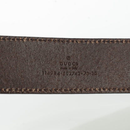 Gucci Calfskin Interlocking G Belt 75 30 Dark Brown 5 of 8
