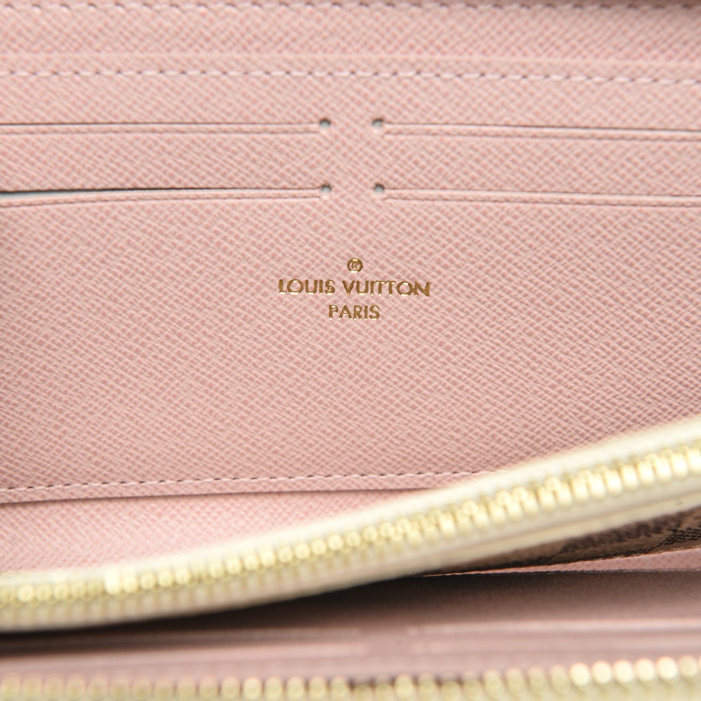 Damier Azur Clemence Wallet Rose Ballerine