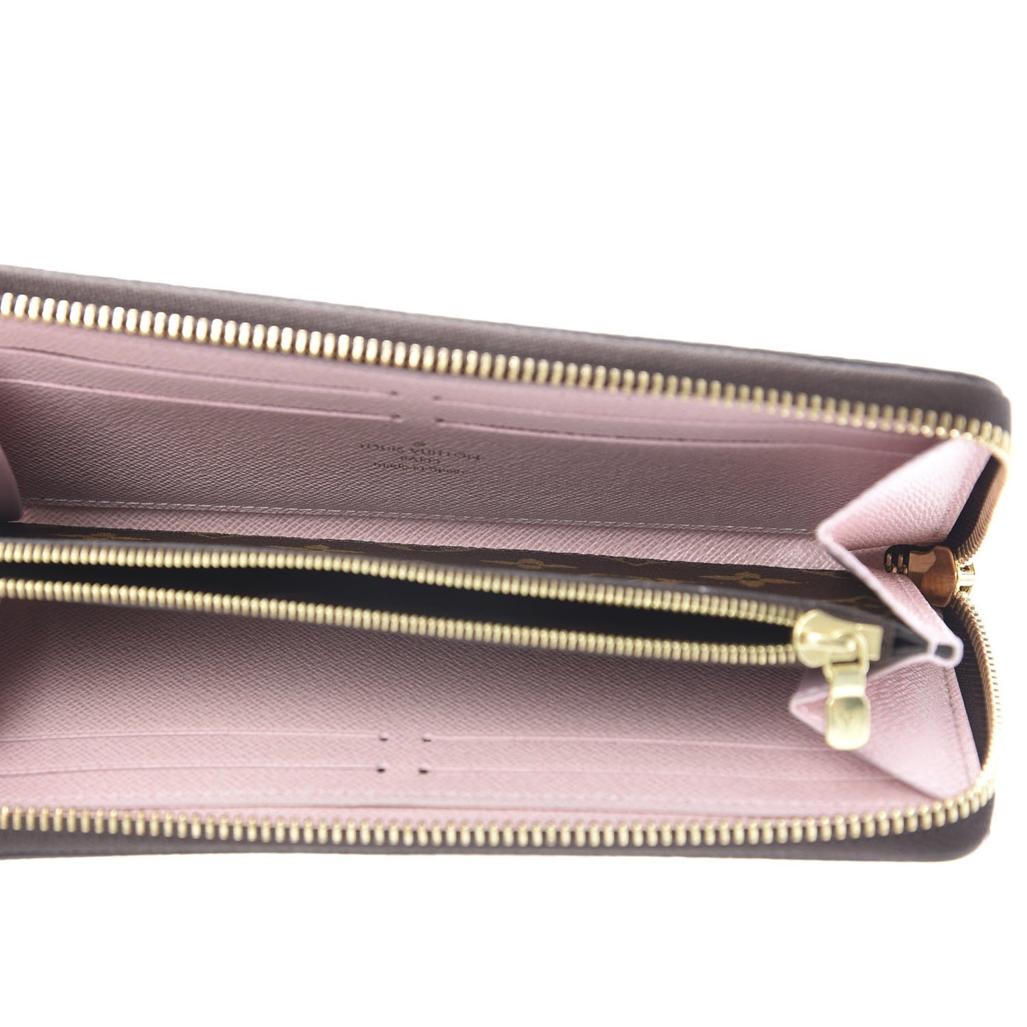Monogram Clemence Wallet Rose Ballerine