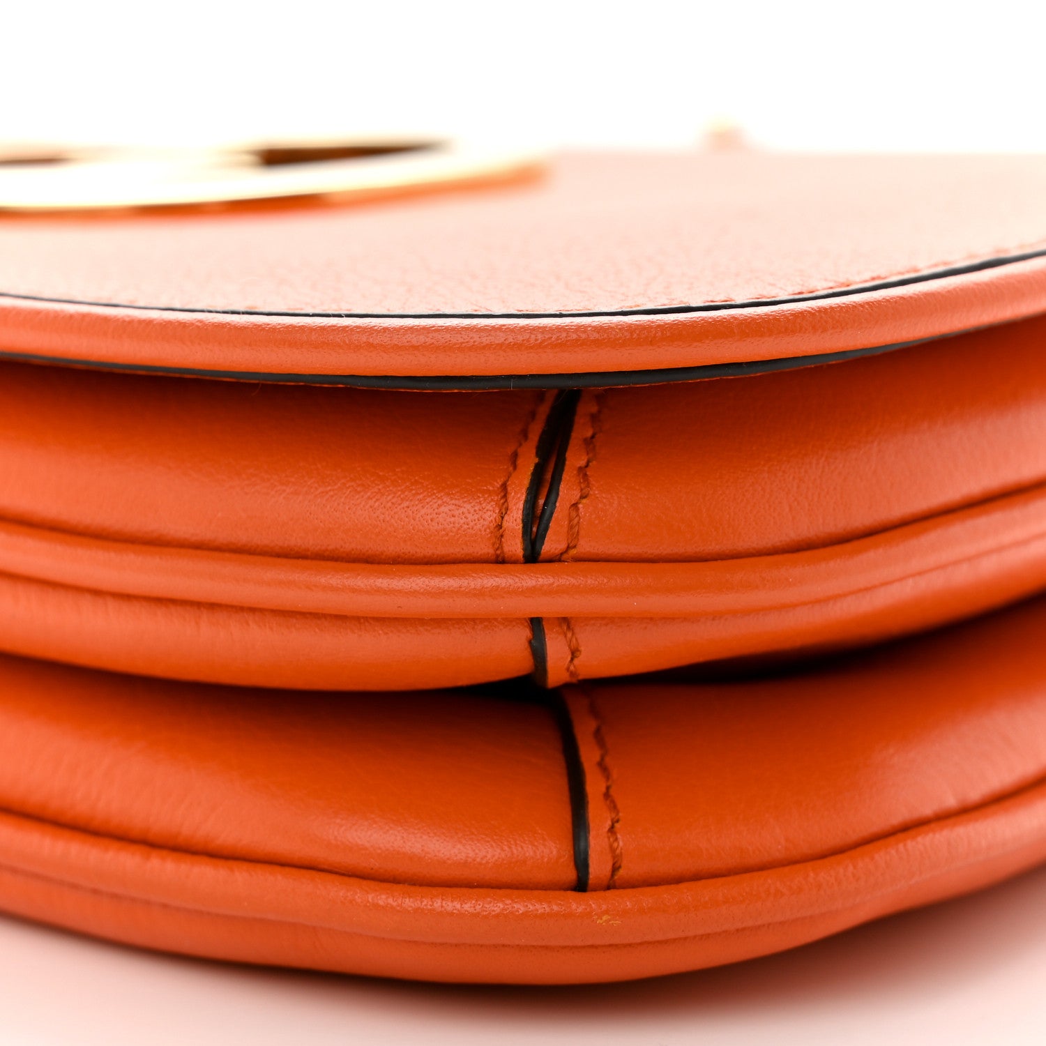 Gucci Roxy Calfskin Mini Blondie Chain Shoulder Flap Bag Deep Orange 9 of 10