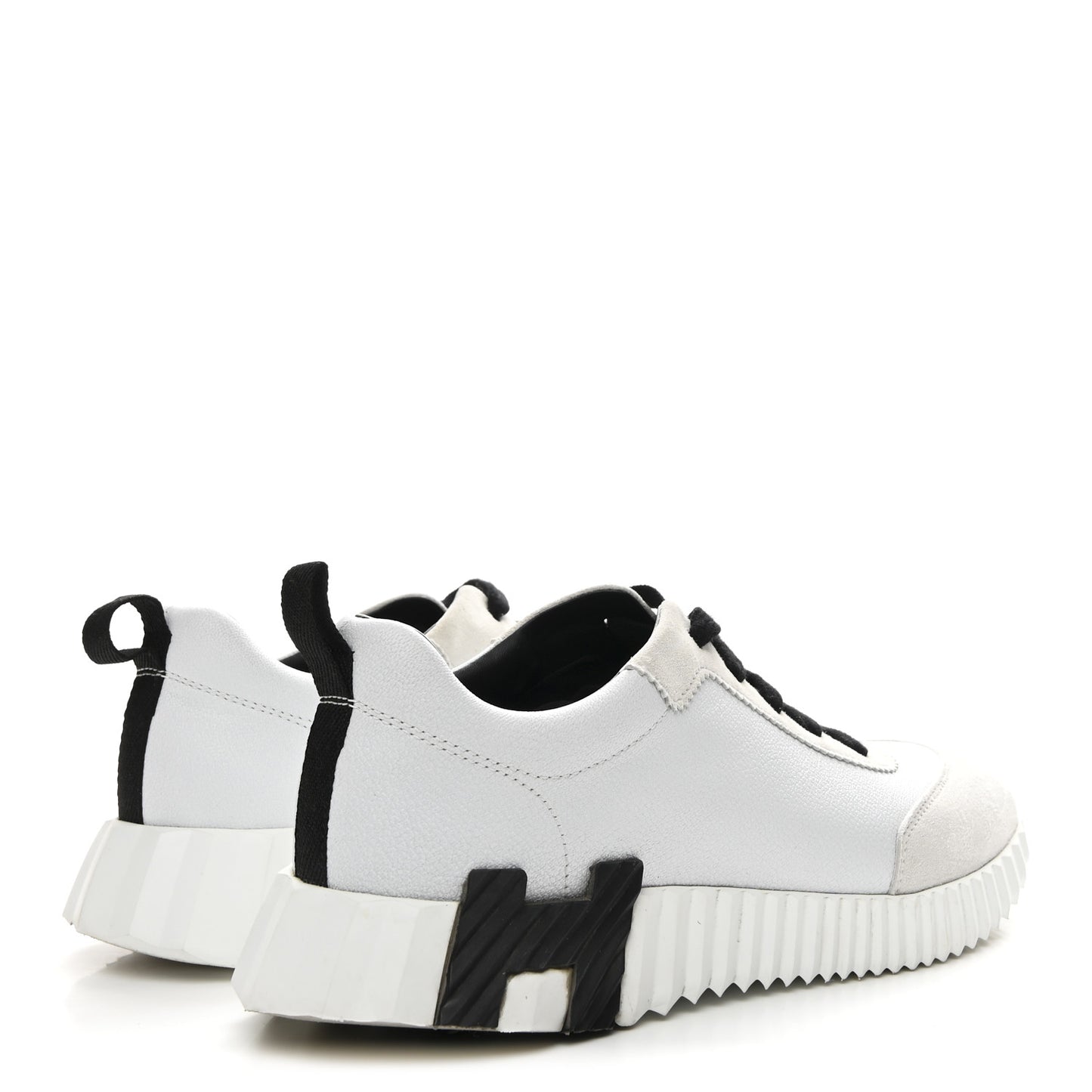 Sport Goatskin Suede Goatskin Bouncing Sneakers 37 White Black