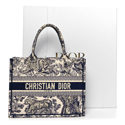 Christian Dior Canvas Embroidered Medium Dioriviera Toile De Jouy Book Tote Blue 13 of 13