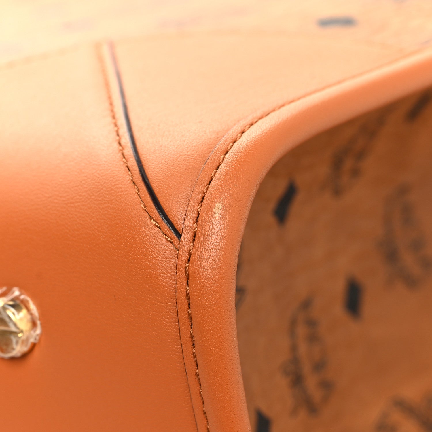 MCM Visetos Large Munich Tote Cognac 13 of 13