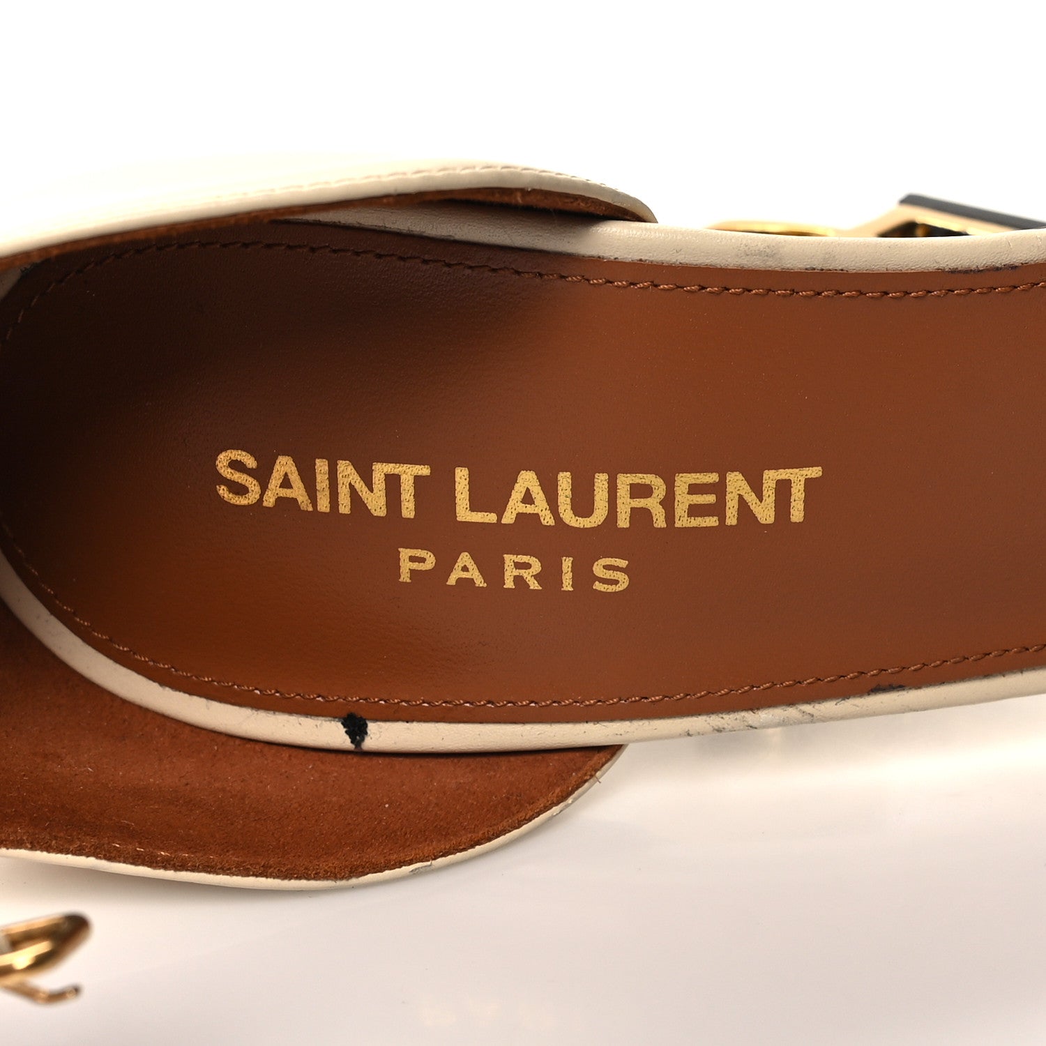Saint Laurent Patent Calfskin 110 Opyum Sandals 38.5 Real Beige 8 of 14