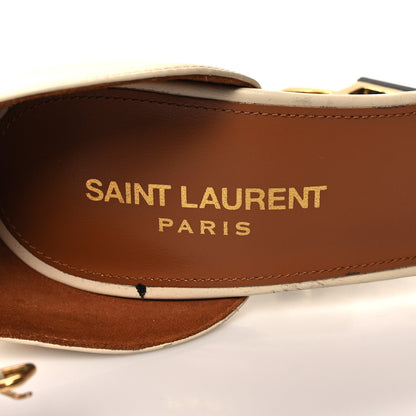 Saint Laurent Patent Calfskin 110 Opyum Sandals 38.5 Real Beige 8 of 14