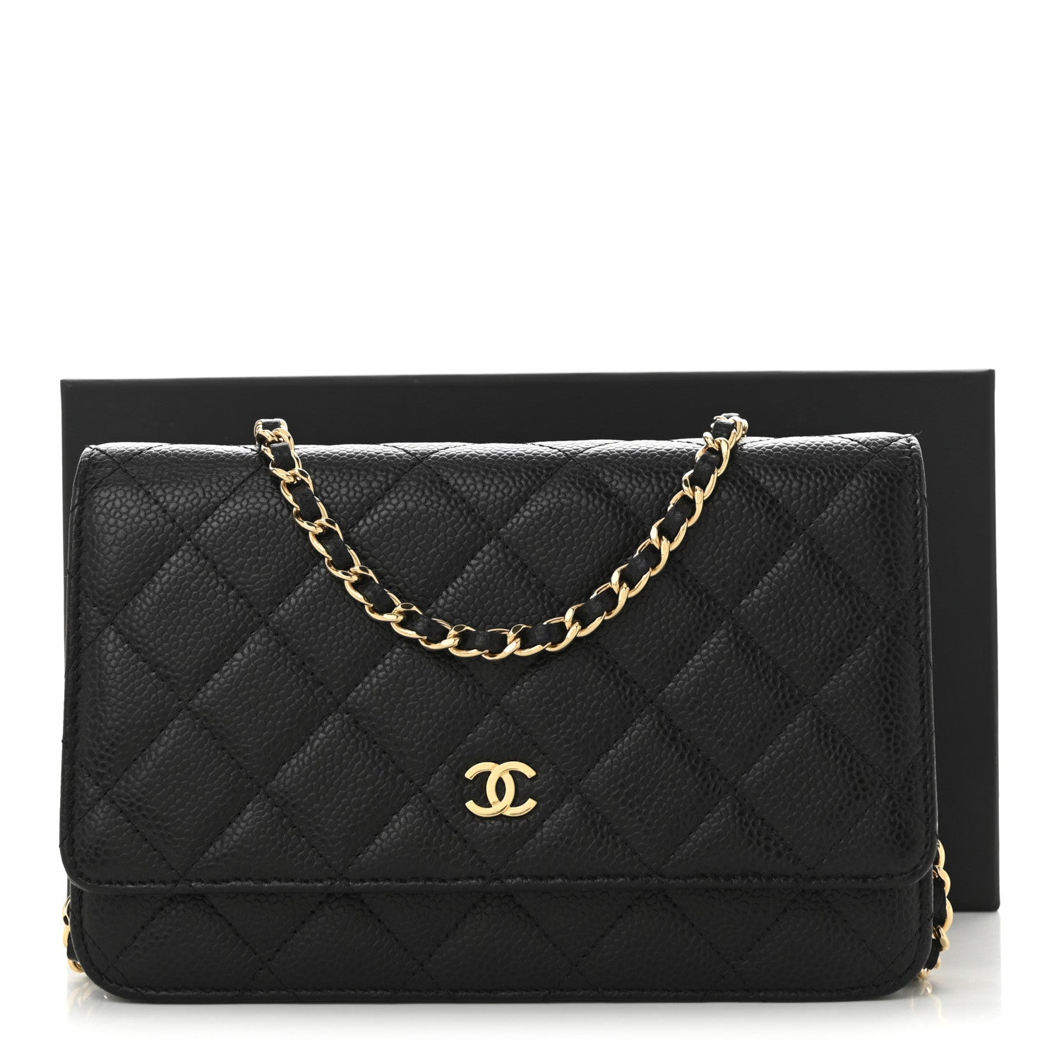 Chanel Caviar Quilted Wallet on Chain WOC Black 12 of 12