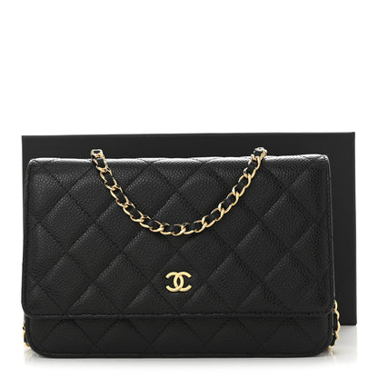 Chanel Caviar Quilted Wallet on Chain WOC Black 12 of 12