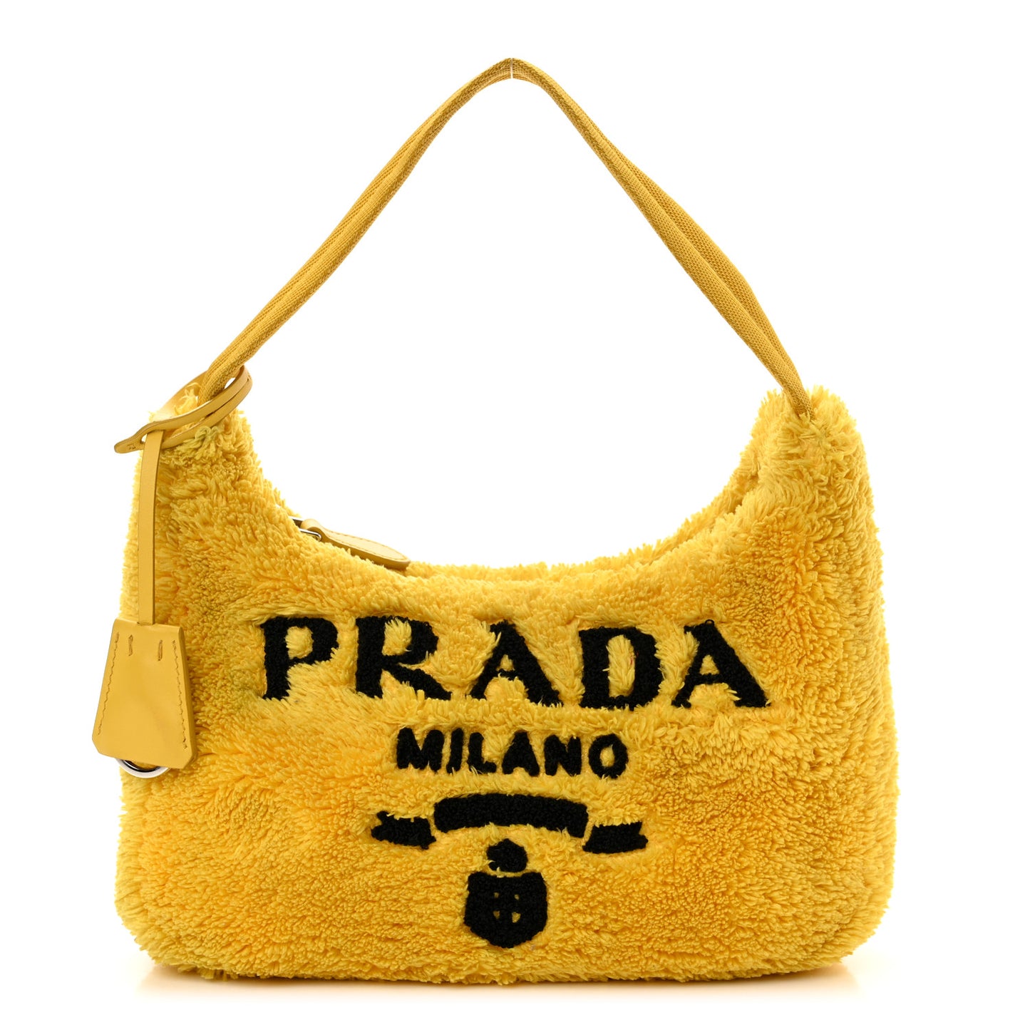 Terry Cloth Mini Re-Edition 2000 Bag Giallo Black