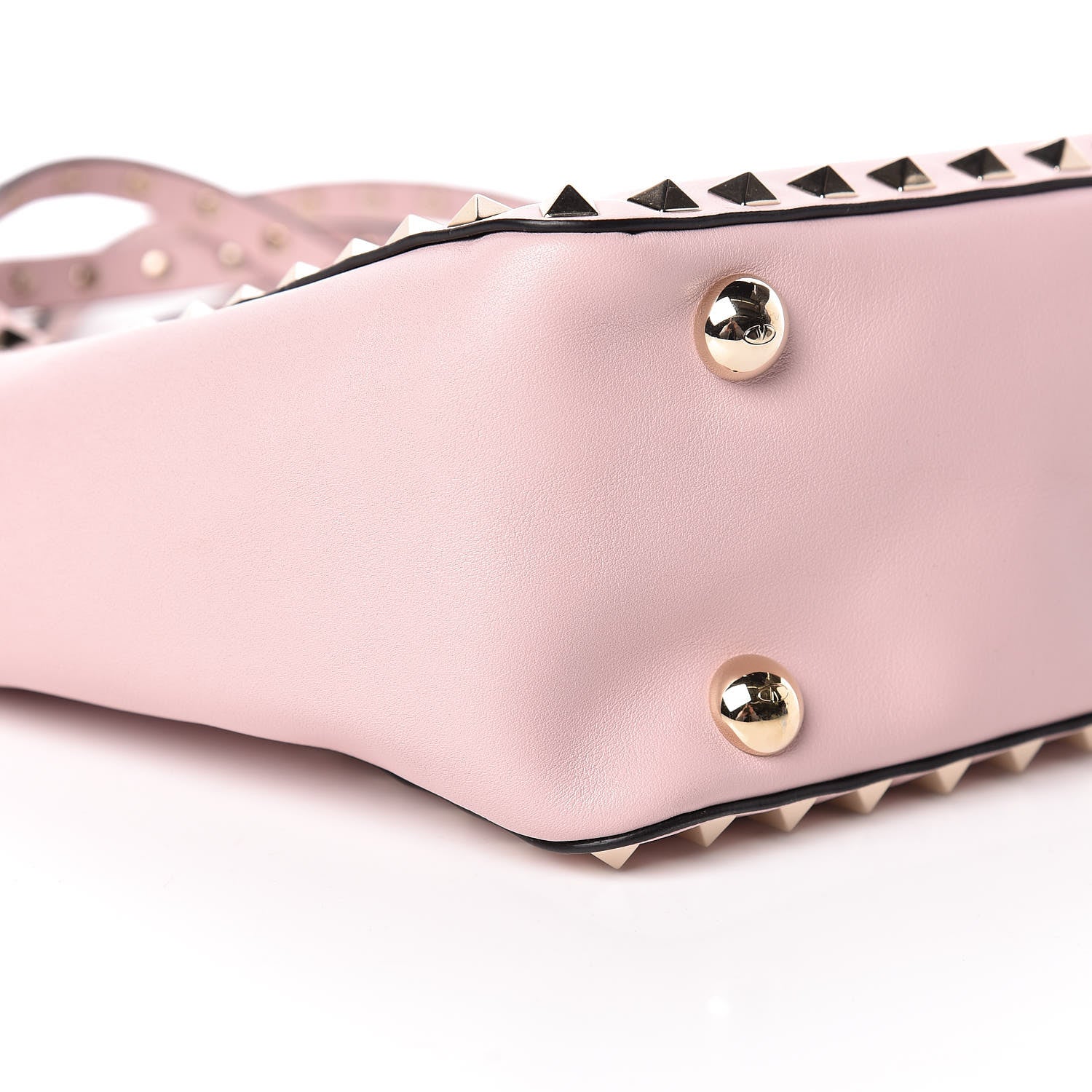 Valentino Garavani Vitello Mini Rockstud Tote Water Rose 6 of 14