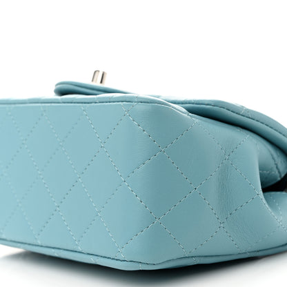 Chanel Lambskin Quilted Mini Square Flap Light Blue 10 of 11