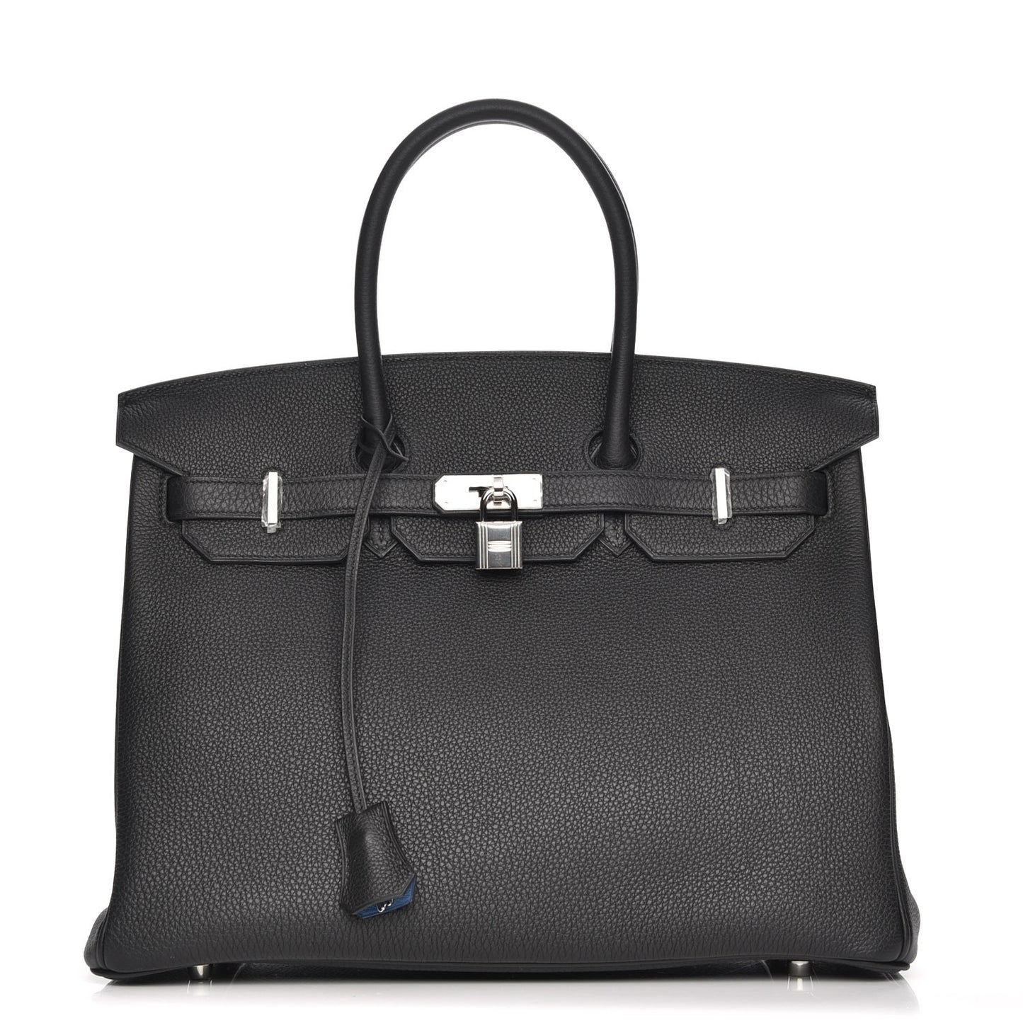 Togo Birkin 35 Black Bleu Agate