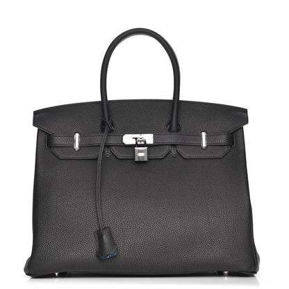 Hermes Togo Birkin 35 Black Bleu Agate 1 of 30