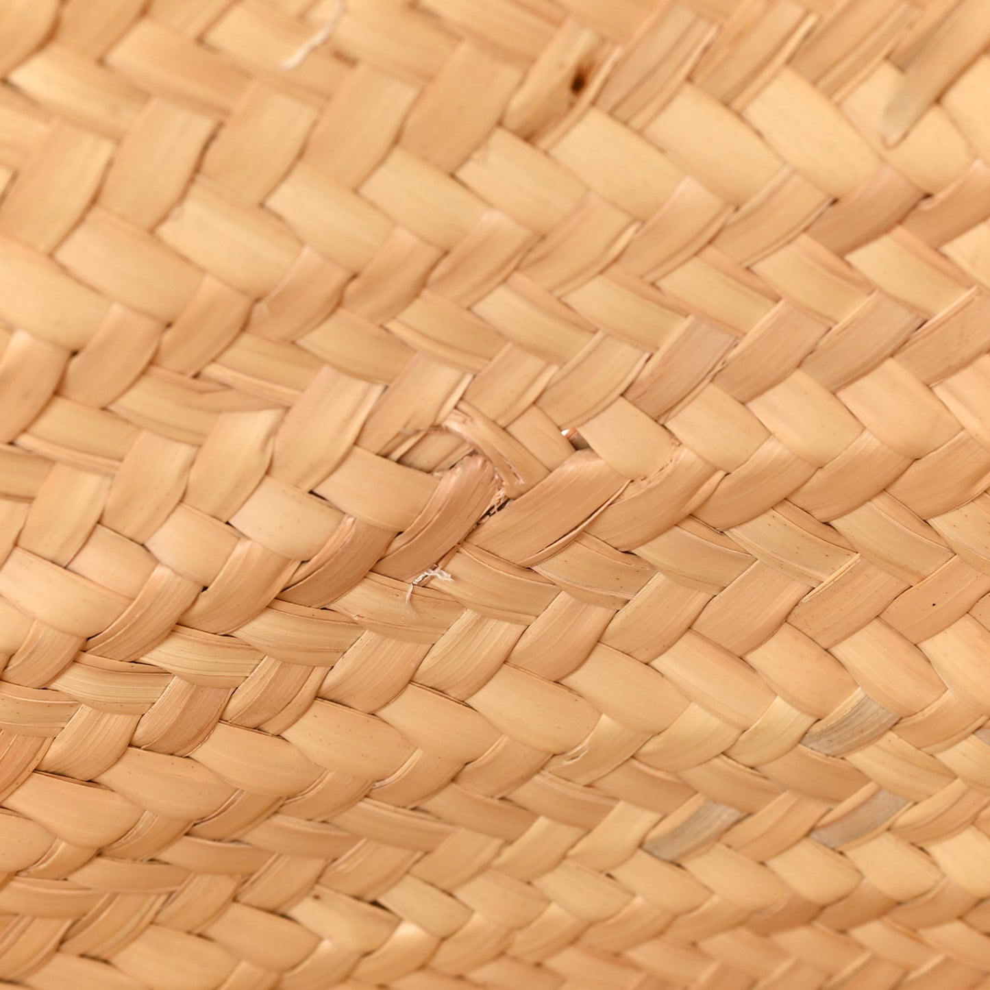 Raffia Calfskin Triomphe Medium Panier Tan