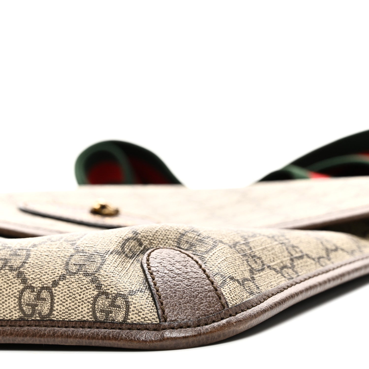 Gucci GG Supreme Monogram Web Medium Neo Vintage Flap Messenger Bag Beige New Acero 10 of 10