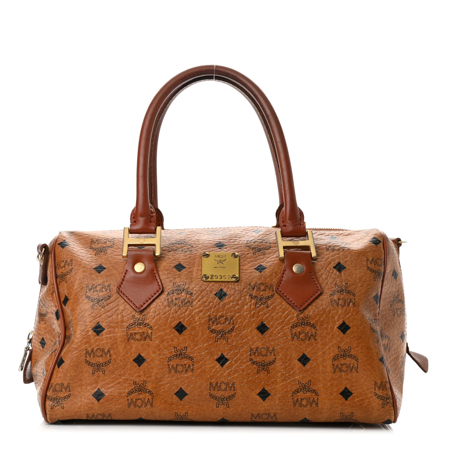 MCM Visetos Essential Boston Bag Cognac 1 of 12