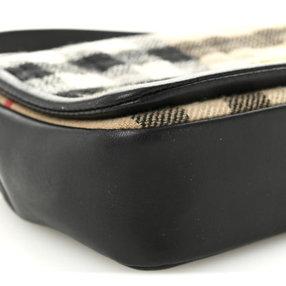 Burberry Check Cashmere Small Lola Bag Black 8 of 10