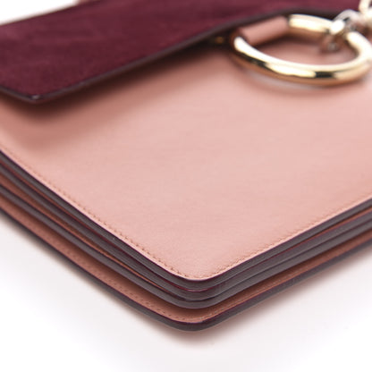 Chloe Calfskin Suede Medium Faye Shoulder Bag Misty Rose Dark Purple 8 of 9