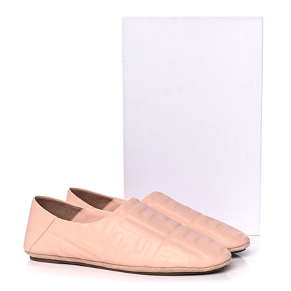 Fendi Nappa FF Embossed Slippers 37 Rosa Quarzo 10 of 10