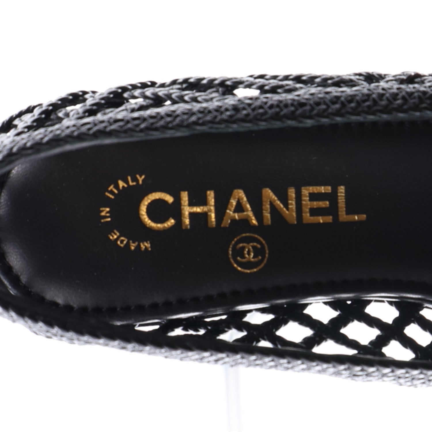 Chanel Braided Lambskin CC Mocassin Loafers 38 Black 10 of 10