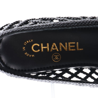 Chanel Braided Lambskin CC Mocassin Loafers 38 Black 10 of 10