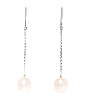 Tiffany Sterling Silver Pearl 8mm Elsa Peretti Pearls By The Yard Earrings 1 of 6