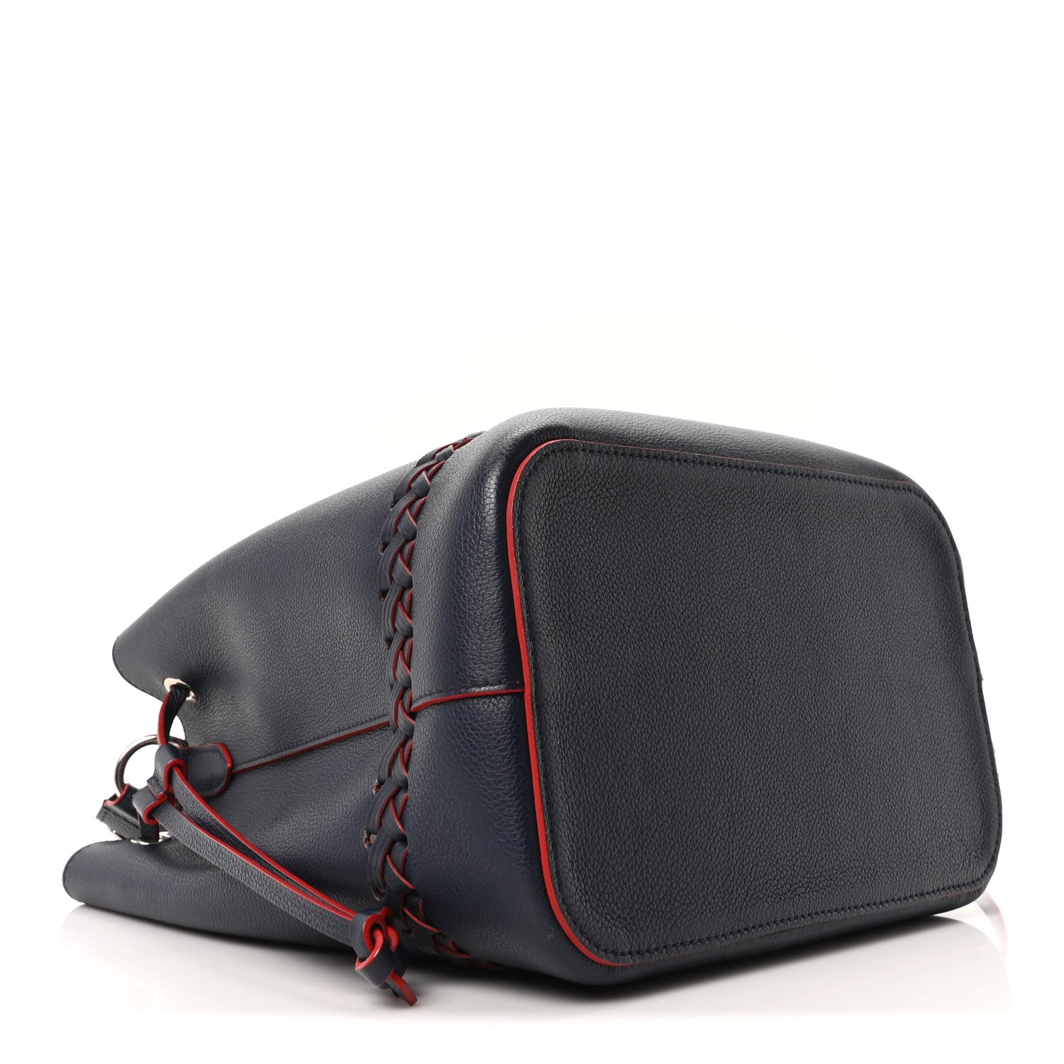 Louis Vuitton Soft Calfskin Braided Lockme Bucket Marine Rouge 4 of 9