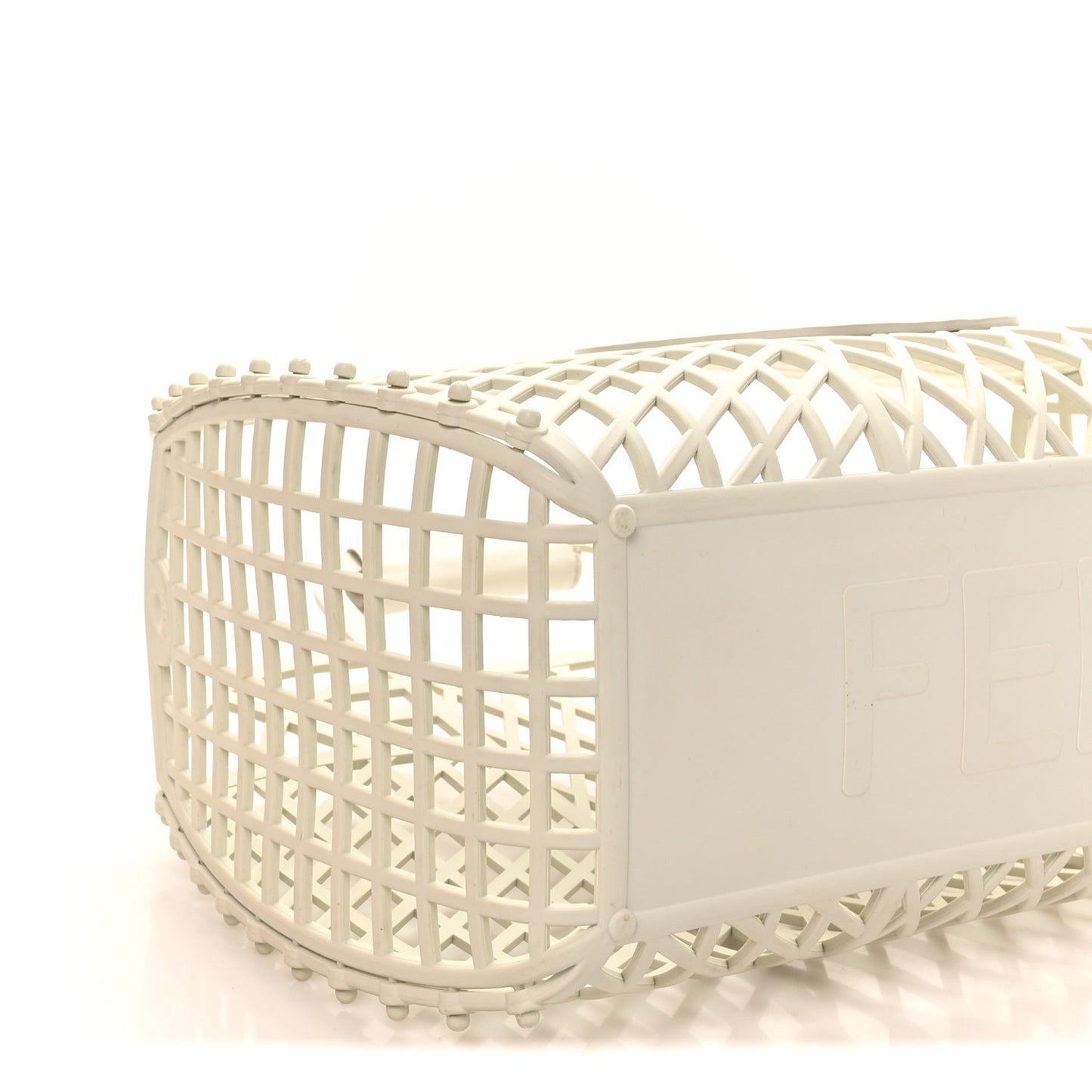 Recycled Plastic Vitello Liberty Matte Medium Fendi Basket White Ice