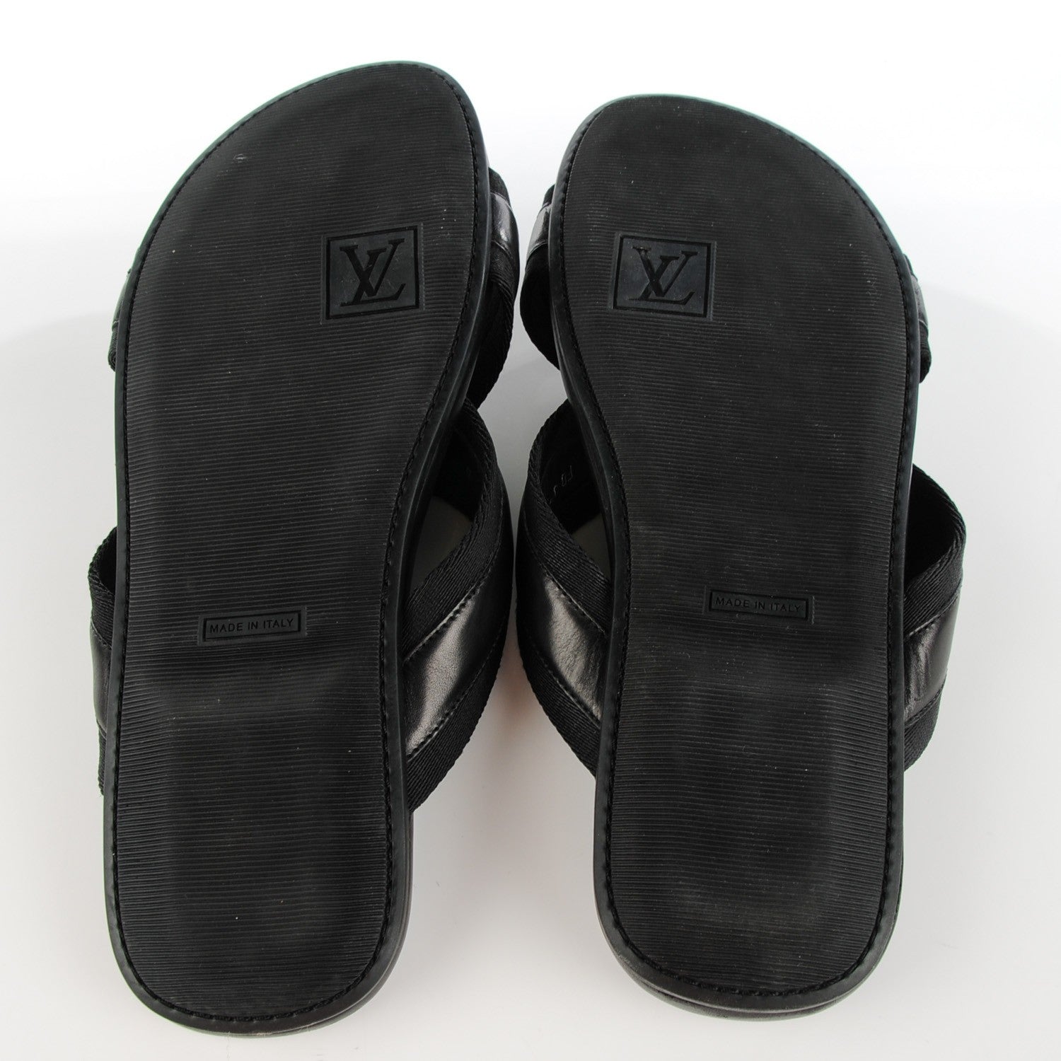 Louis Vuitton Leather Atoll Thong Sandals 9 Black 7 of 10