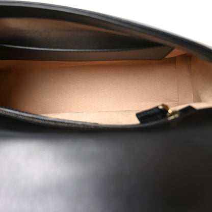 Gucci Calfskin Matelasse Small GG Marmont Top Handle Shoulder Bag Black 5 of 11
