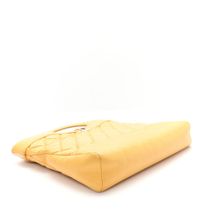 Chanel Shiny Crumpled Calfskin Quilted Mini 31 Shopping Bag Yellow 4 of 10
