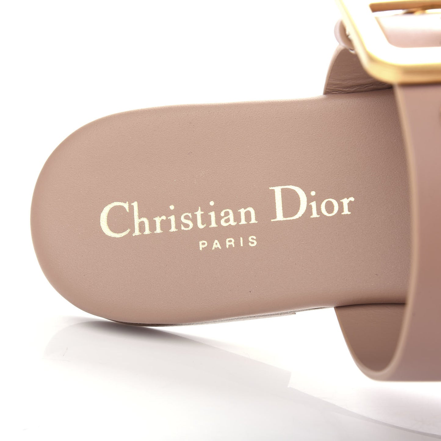 Calfskin D-Dior Slide Sandals 36.5 Rose De Vents