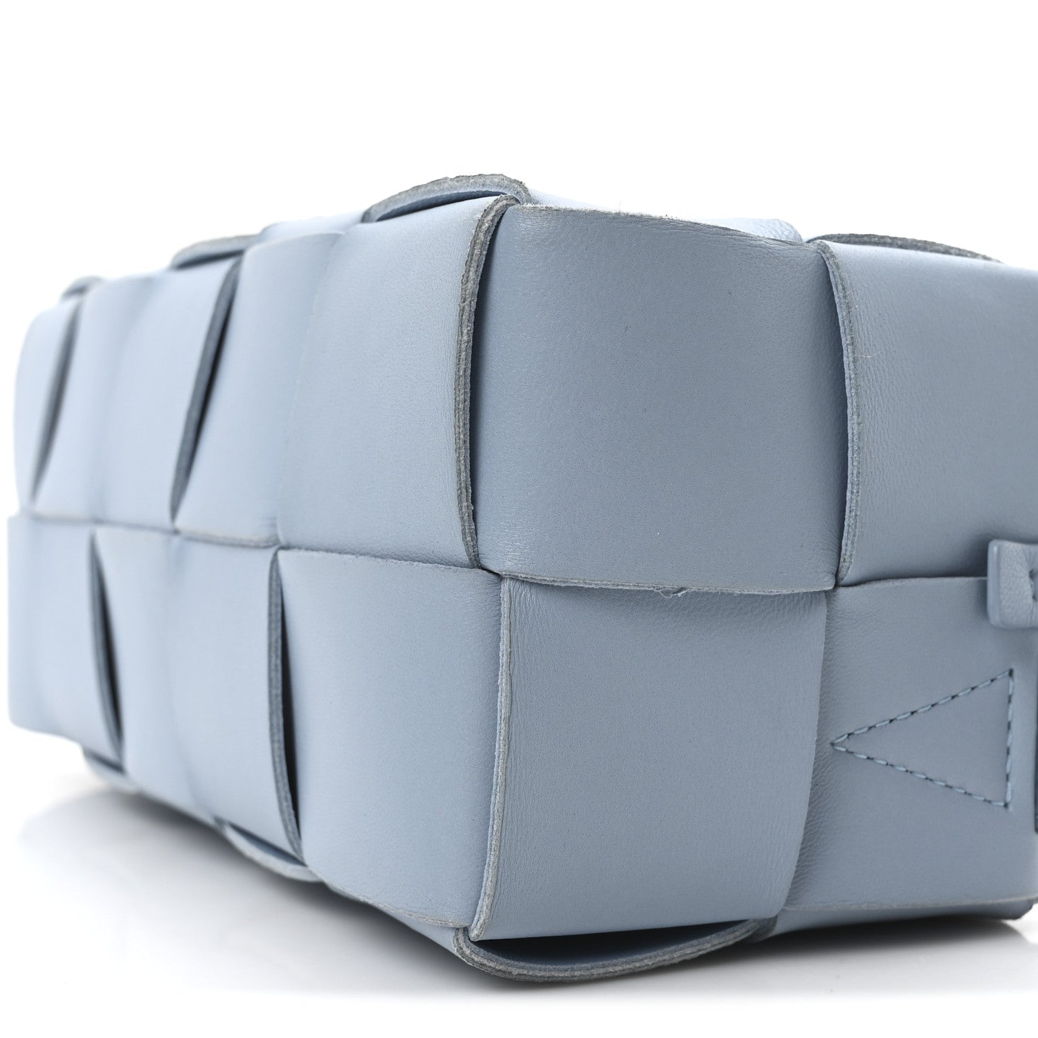Bottega Veneta Lambskin Maxi Intrecciato Small Brick Cassette Bag Blue 9 of 9