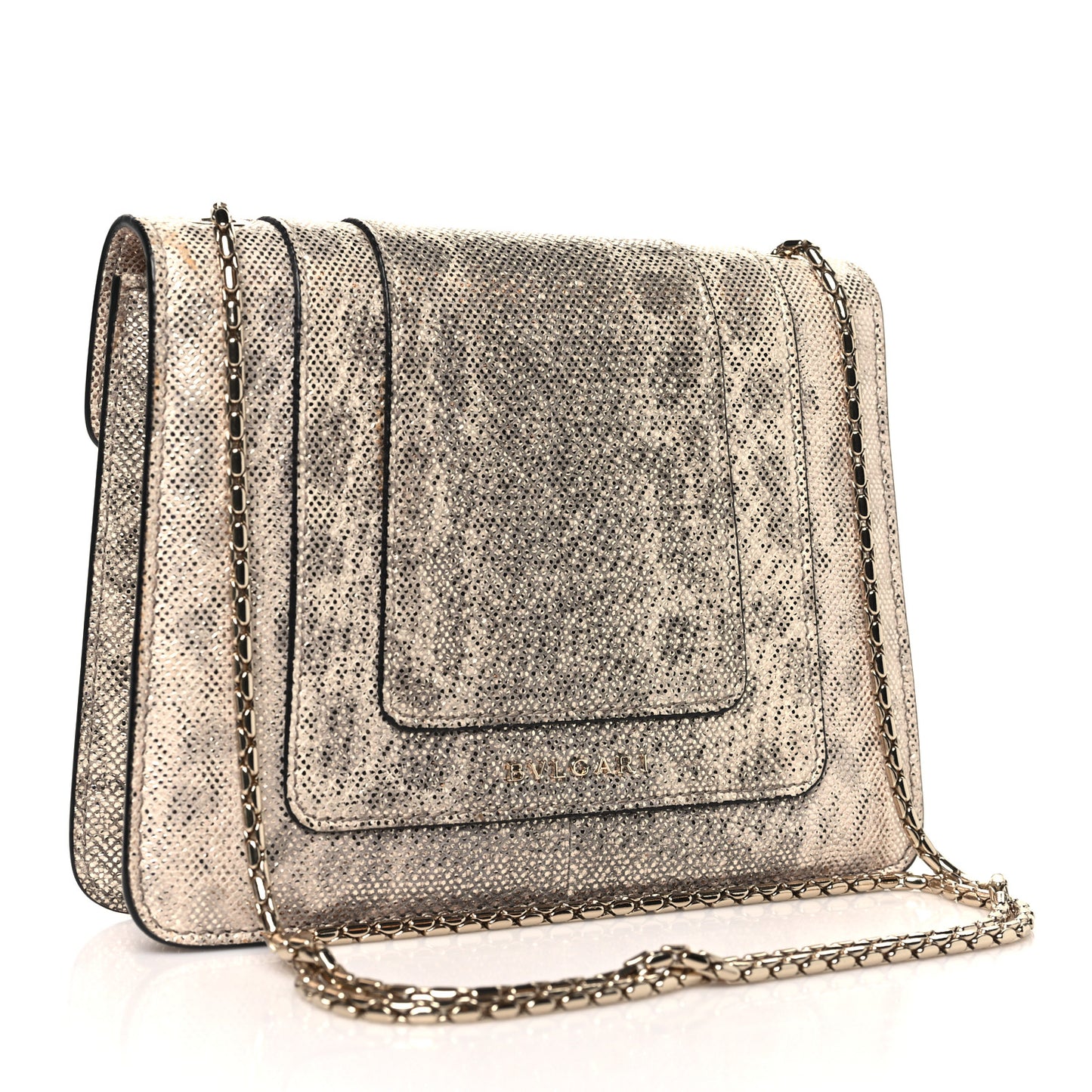 Metallic Karung Serpenti Forever Crossbody Gold