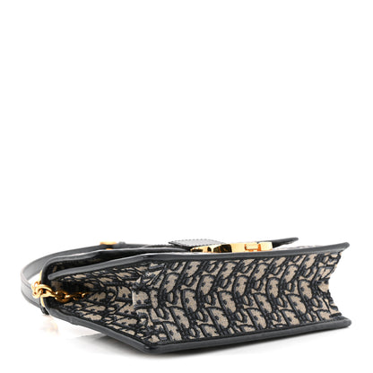Christian Dior Oblique 30 Montaigne Chain Flap Bag Blue 6 of 19