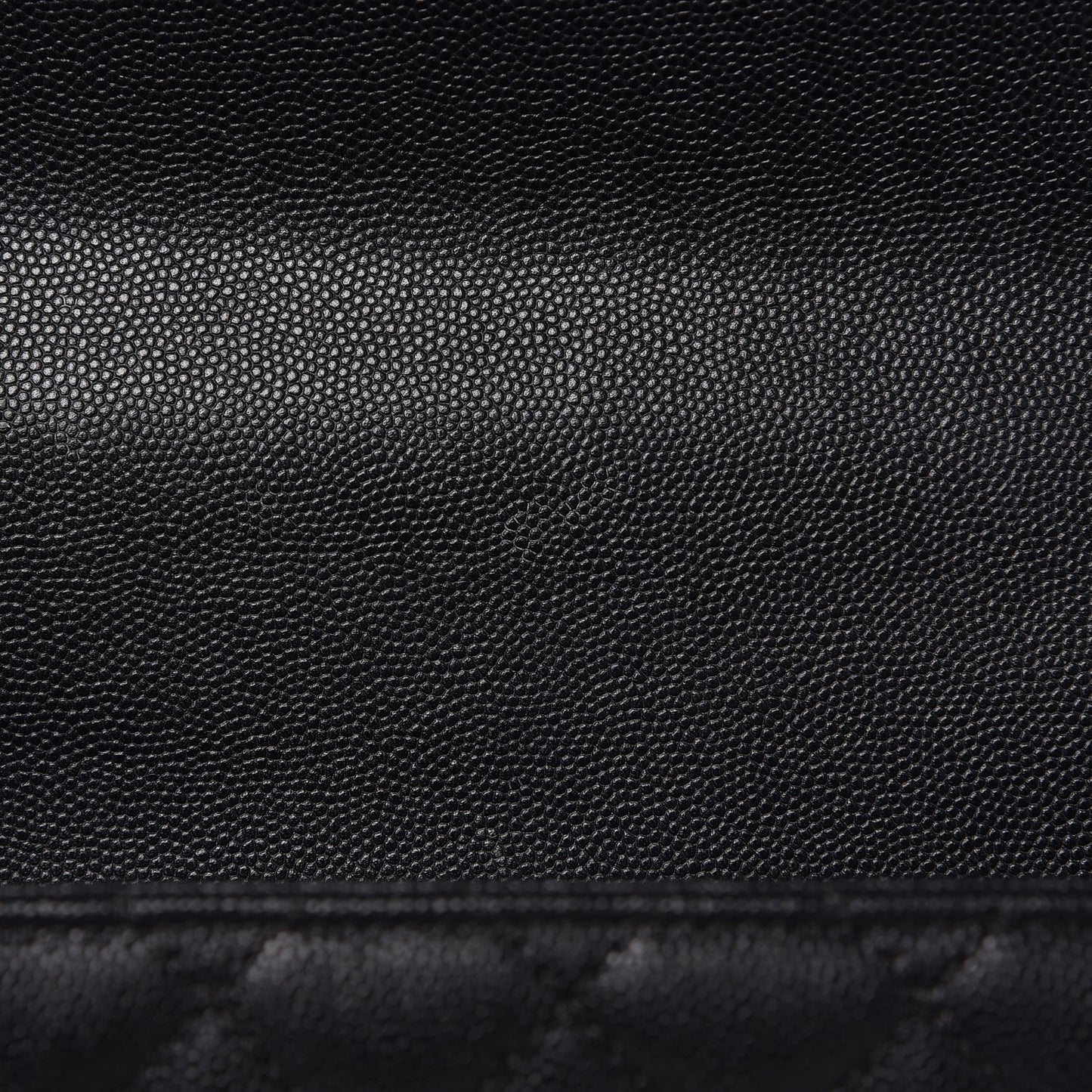 Caviar Lizard Quilted Large Coco Handle Flap Black